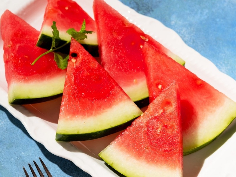 Wassermelonen auf Teller